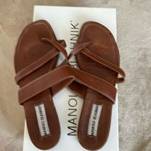 Vintage Manolo Blahnik leather sandals